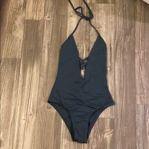 Dark grey Shore Brand one piece swimsuit